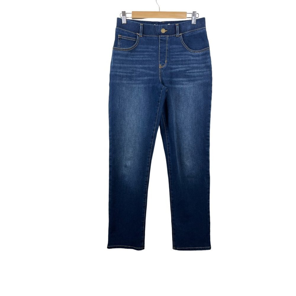 Betabrand yoga denim straight leg pants size SP